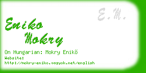 eniko mokry business card